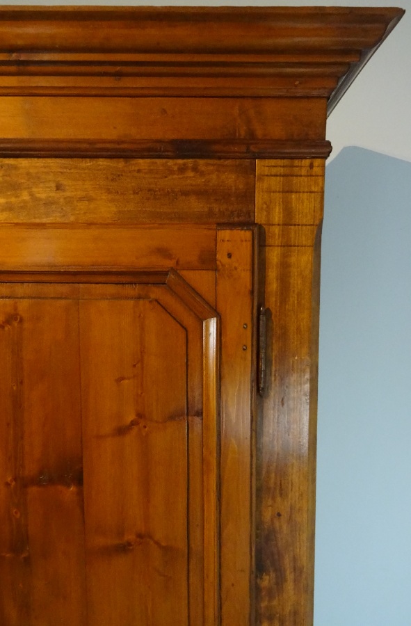 Antique Italian Larch Fir Pine Armoire (5).JPG